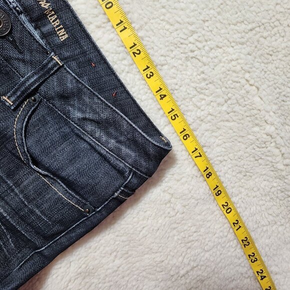 Guess Jeans Marina 31 (32x32) Dark Wash Low Rise Slim Denim Stretch Skinny - Picture 7 of 7